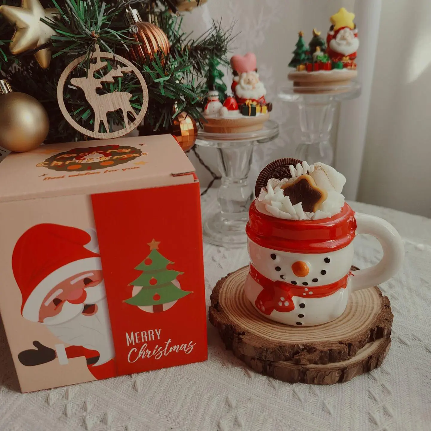 Christmas Cup Candle Festive Scent Holiday Aroma Decorative Accessory Mexico