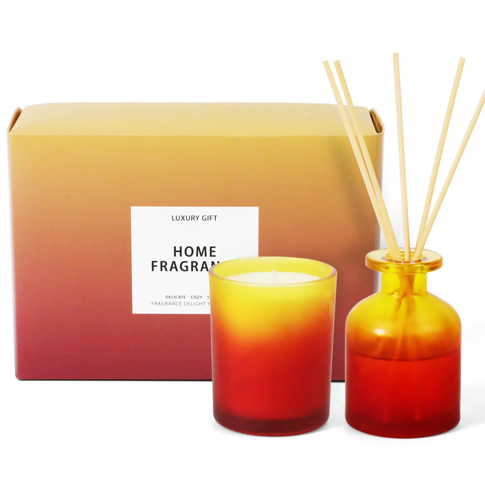 Luxury candle set home fragrance essential oils wax design France