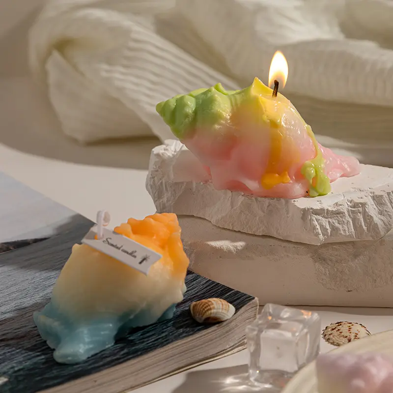 Conch Shaped Colored Scented Candle Perfect for Beach Home Decor Australia
