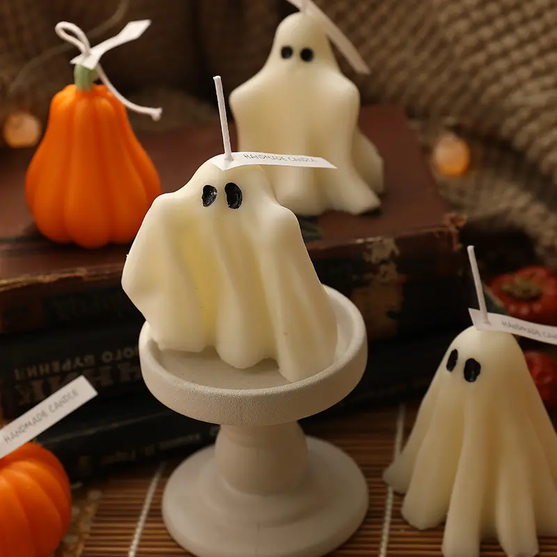 Halloween ghost pumpkin candle set spooky holiday home decor USA