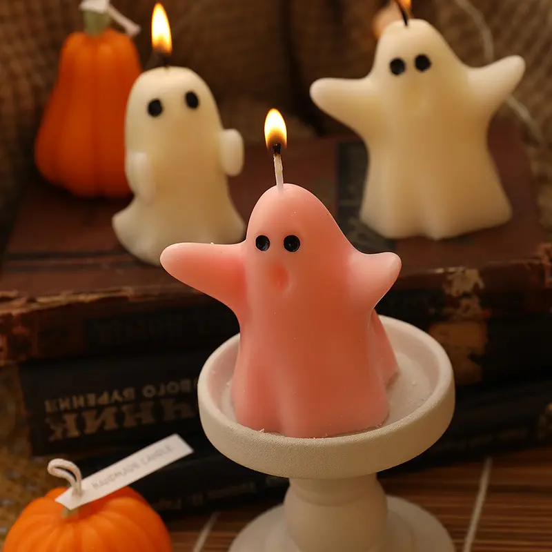 Halloween ghost pumpkin candle set spooky holiday home decor USA