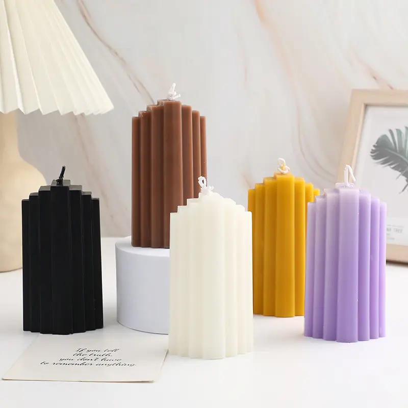 Creative scented pillar candles custom