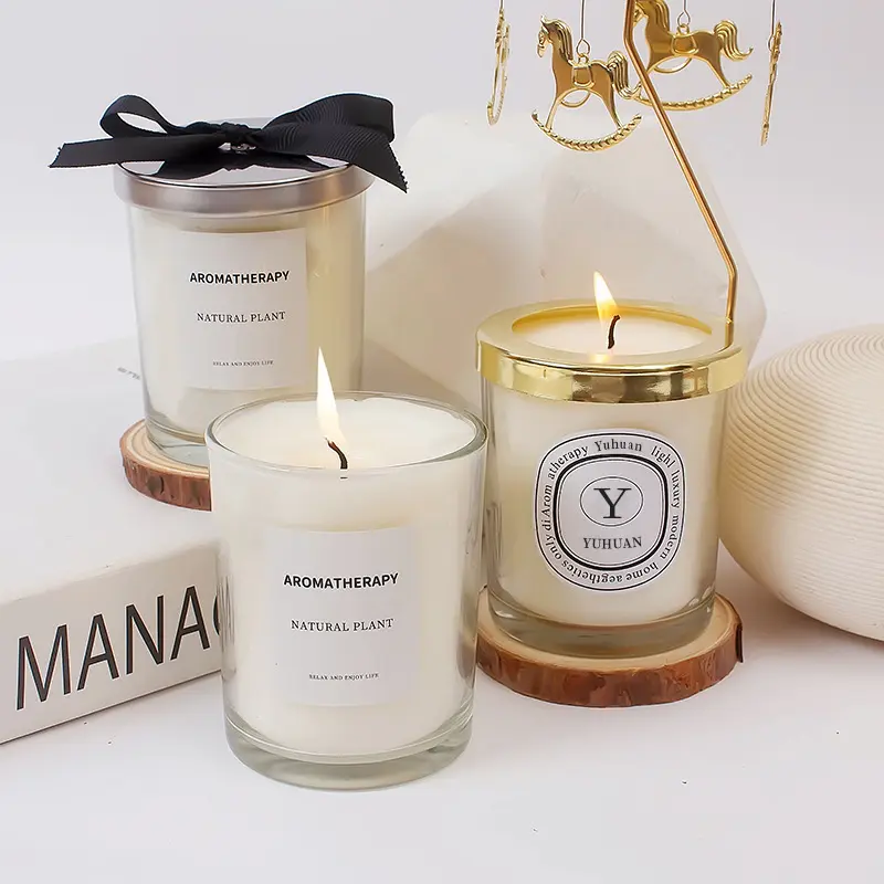 Luxurious and fragrant natural soy wax candle gift for women relieve tension bedroom use