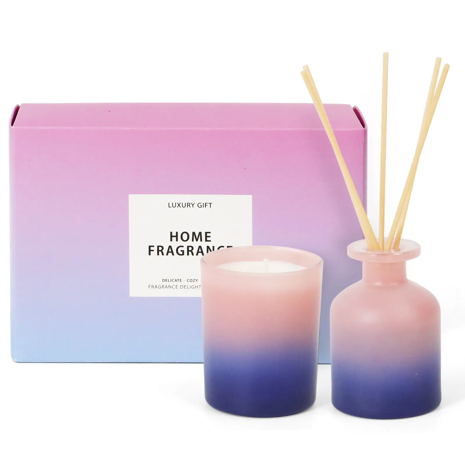 Luxury candle set home fragrance essential oils wax design France