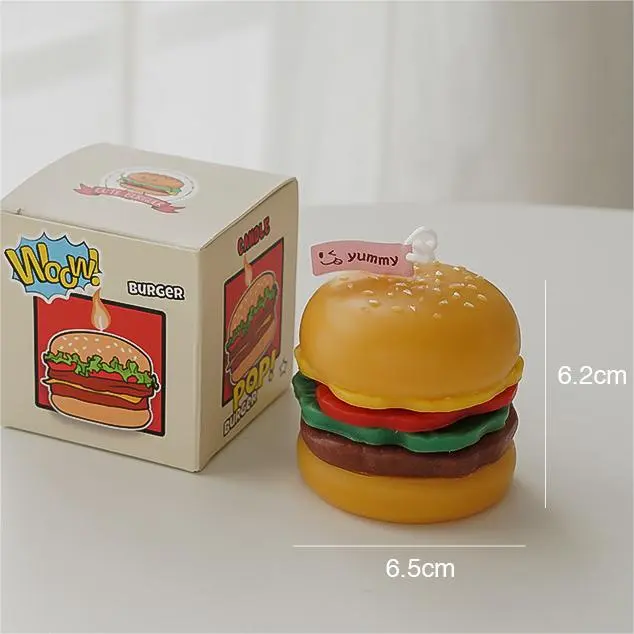 Fun Burger Candle Quirky Home Decor Creative Gift for Food Lovers Germany