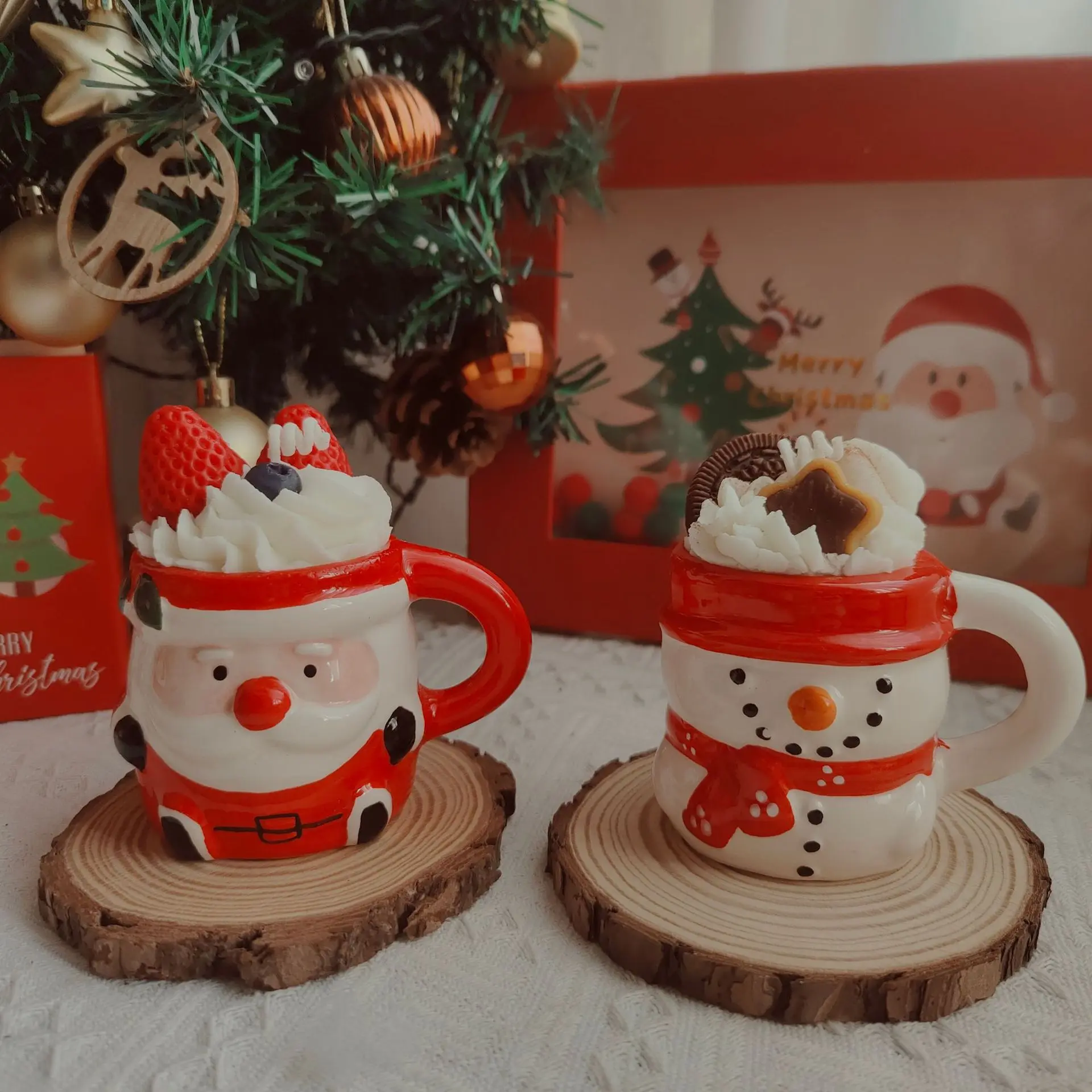 Christmas Cup Candle Festive Scent Holiday Aroma Decorative Accessory Mexico