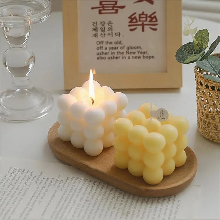 Cube wax candle home decor colorful scented candle gift set Canada