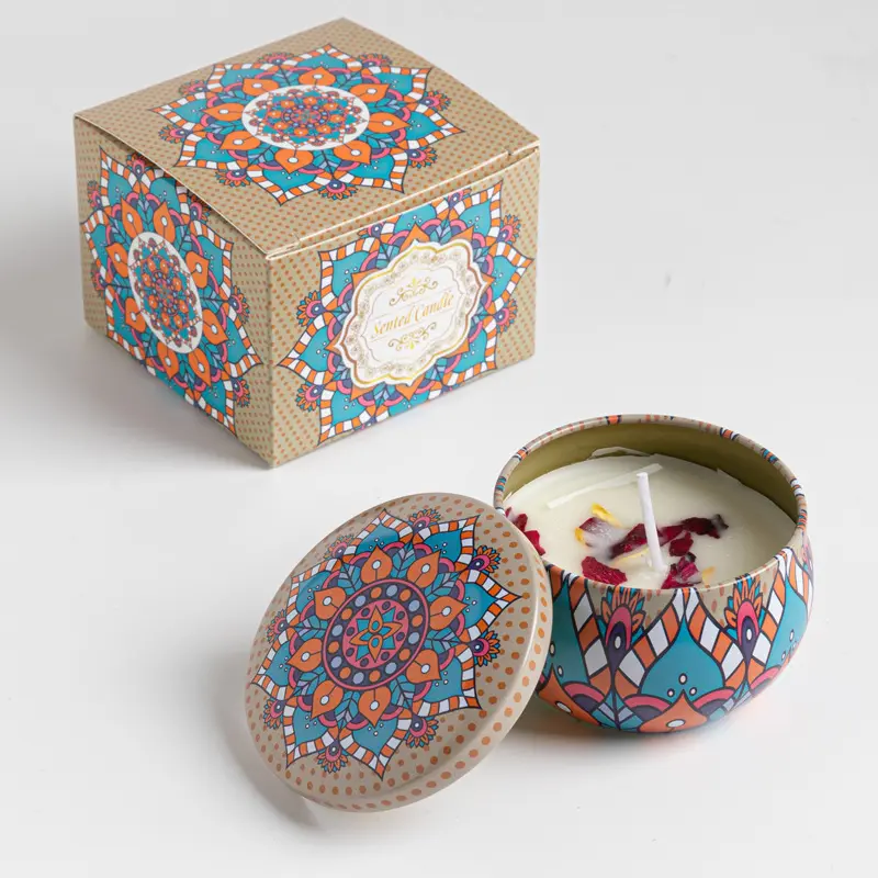 Scented candle tinplate soy wax travel candle gift set India