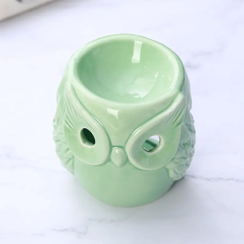 Owl Ceramic Wax Melt Burner Home Fragrance Decor Gift UK