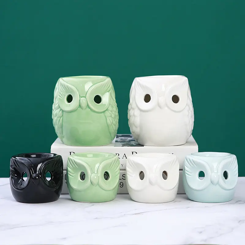 Owl Ceramic Wax Melt Burner Home Fragrance Decor Gift UK